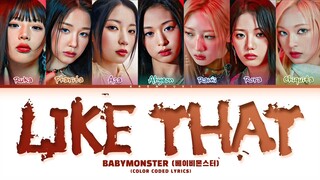 BABYMONSTER 'Like That' Lyrics (Color Coded Lyrics)