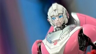 Playing with a painted textured assembled Arcee