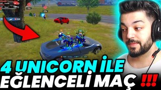 1 TAKIMDA 4 UNICORN OLURSA !! EĞLENCELİ MAÇ - PUBG Mobile