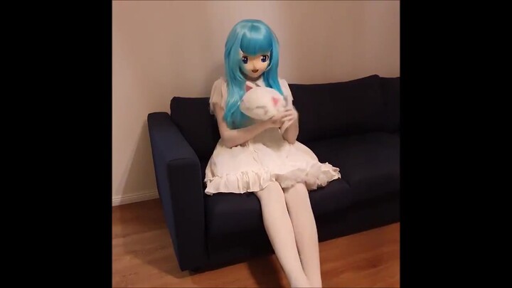 【kigurumi】Mask beauty white tutu skirt, super cute (new kig video 566)