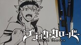 Asta - Black Clover Black and White Art (SPEED DRAWING)