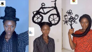 ملصقات مصنوعة من الشعر: قبعة، دراجة، باقة زهور...