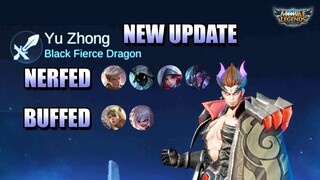 NEW UPDATE - YU ZHONG, CHOU NERF AND FREYA BUFF - PATCH NOTES 1.4.74 MLBB