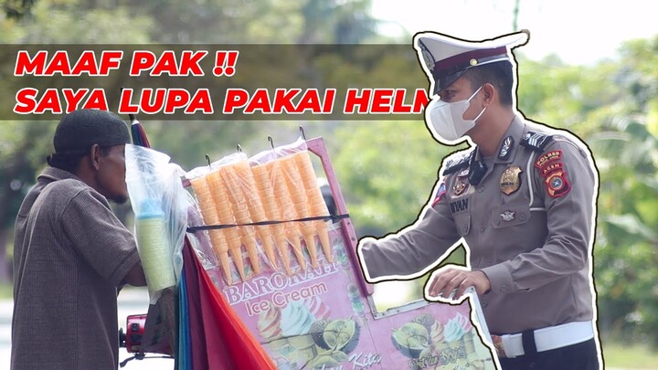 SEDIH !!! TUKANG ES KRIM KENA TILANG POLISI