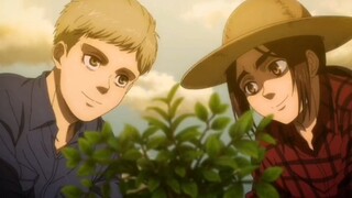 Merpati itu terbang melewati Falco, Gabi, Levi, Armin dan yang lainnya, mendatangi Mikasa, meraih sy