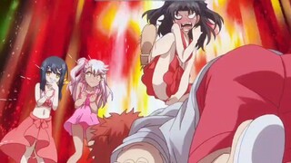 Emiya Shirau nói rằng Tohsaka Rin có dáng người phẳng lì, Tohsaka Rin điên cuồng giẫm lên đầu anh ta