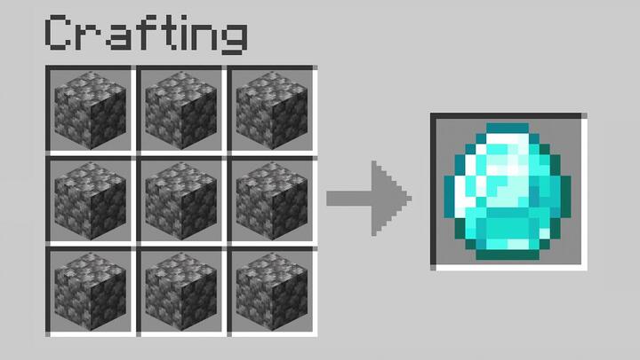 Minecraft but Cobblestone = Diamonds...