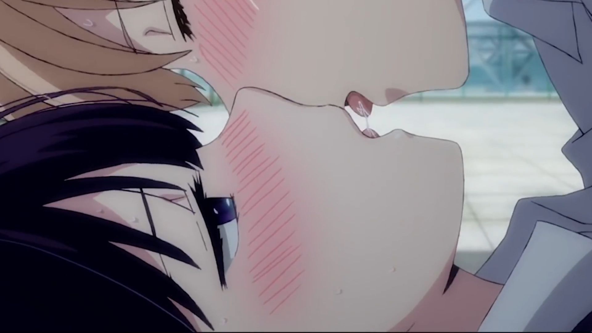 Pleasant kiss, anime, cartoon, cute anime, cute kiss, cute love, kiss,  love, HD wallpaper | Peakpx