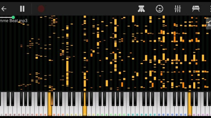 Piano simulation playing