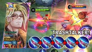 Nolan Destroyed Trash talker " Nolan Build 2024 " | Mobile Legends