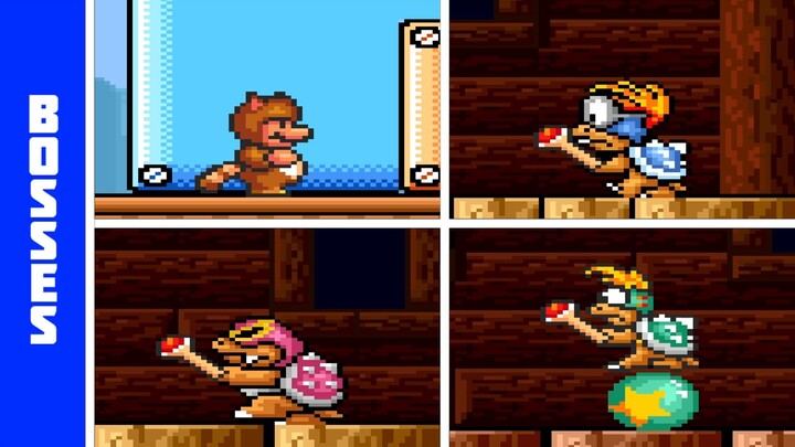 Super Mario All Stars Super Mario Bros. 3 (SNES) - All Bosses