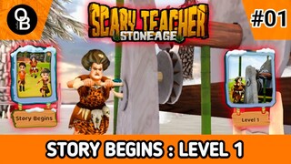 NGERJAIN MISS T DI ZAMAN BATU - SCARY TEACHER : STONE AGE - Chapters : Story Begins level 1