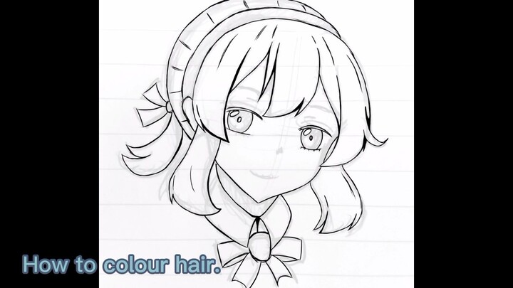 How to colour hair in Ibispaint X