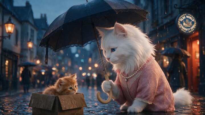 Um pequeno gesto de amor muda tudo! 🐱❤️ (3D Cat Animation)