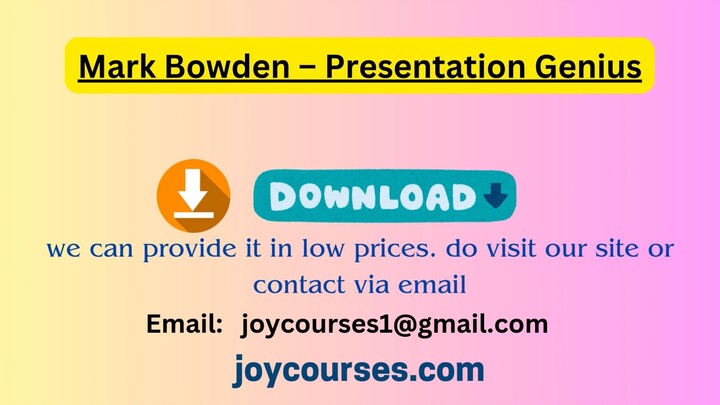 Mark Bowden – Presentation Genius