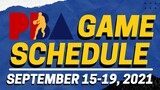 PBA GAME SCHEDULE SEPTEMBER 15 TO SEPTEMBER 19, 2021 | 2021 PBA PHILIPPINE CUP