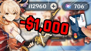 I GAVE MY ENTIRE WALLET TO MIHOYO! - Genshin Impact Inazuma Yoimiya Banner Pulls