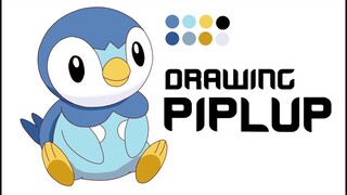 Drawing Piplup - Pokemon (Menggambar Pokemon) by OST ANIME ID