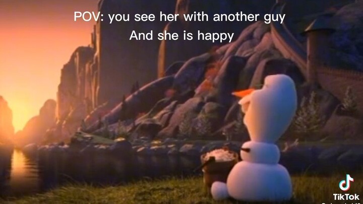 you see her with another guy and she is happy😢