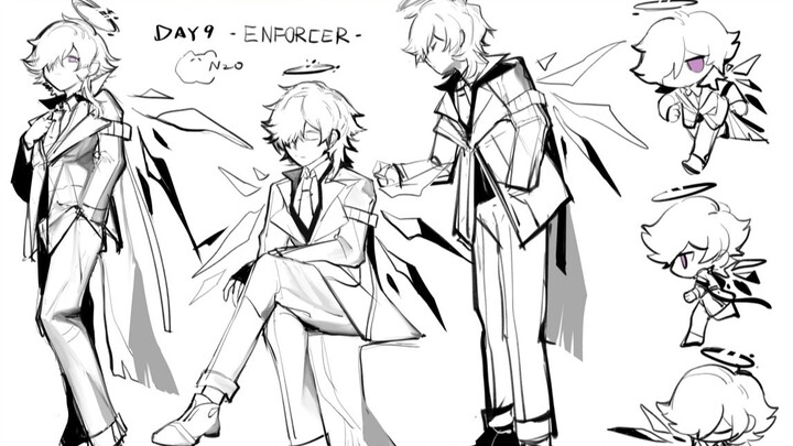 【ฉันถ่าย คุณวาด】เซตสามภาพ ดาบ นักเดินทาง หอคอย