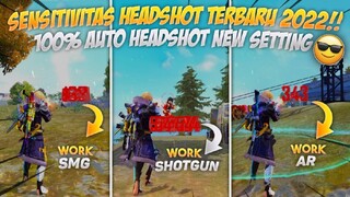 TANPA DPI SENSITIVITAS HEADSHOT FREEFIRE !! TERBARU SETELAH UPDATE 2022 |KEPALA MUSUH AUTO HEADSHOT☠