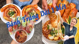 BÁNH TRÁNG CUỘN 1 mét dài nhất Sài Gòn gây cuồng team ăn vặt | Địa điểm ăn uống