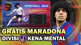 WOW GRATIS MARADONA TANGAN TUHAN DAN BIKIN DIVISI 1 KENA MENTAL! NGERI BRO! MANTAP!