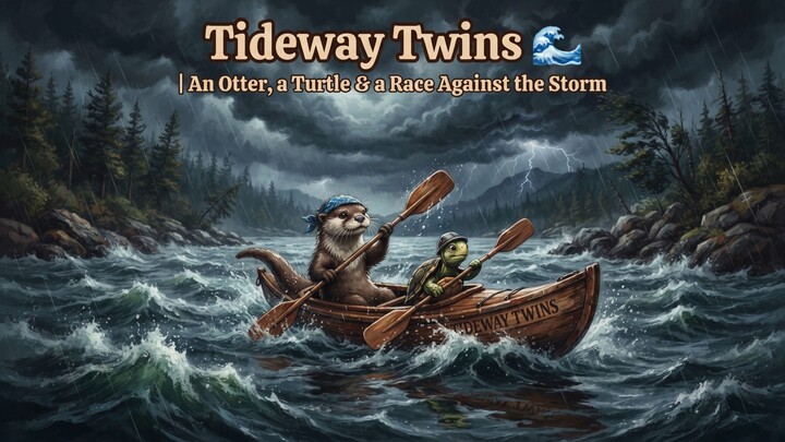 Tideway Twins 🌊 | An Otter, a Turtle & a Race Against the Storm | 3D Animated Animal Cartoon