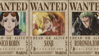 Bounty of Straw Hat Pirates After Egghead Arc