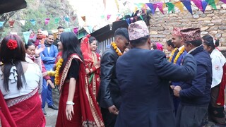 Bride and Groom Dancing in Panchebaja | Nepalese Wedding |