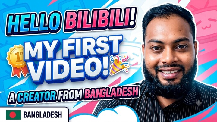 বাংলাদেশ থেকে Bilibili-তে আমার প্রথম ভিডিও 🇧🇩 |A New Creator From Bangladesh | Support Me