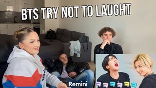 Reacting to BTS Funny moments | Try not to laugh challenge!
