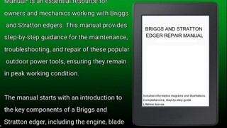 BRIGGS AND STRATTON EDGER REPAIR MANUAL