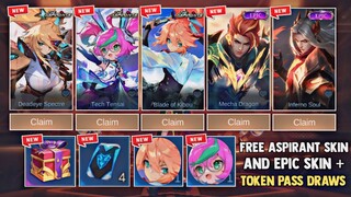 NEW ASPIRANT EVENT 2024! FREE ASPIRANT SKIN AND EPIC SKIN + PASS TOKEN DRAWS! | MOBILE LEGENDS 2024