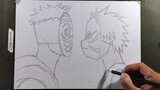 How to Draw Obito vs Kakashi Anbu - [Naruto]