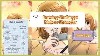 《 Timelapse 》Drawing Challenge: Make a Character