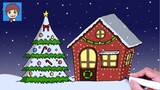 Cara Menggambar Rumah Santa Claus dengan Mudah – Gambar Natal