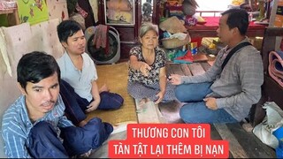 Thương 3 ANH EM NGỦ NGỒI giờ còn lại 2 mỗi khi trời mưa nước ngập ngồi đành chịu bị ướt khi đang ngủ