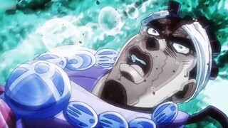 The man's eyes flowed into Kakyoin's mouth.