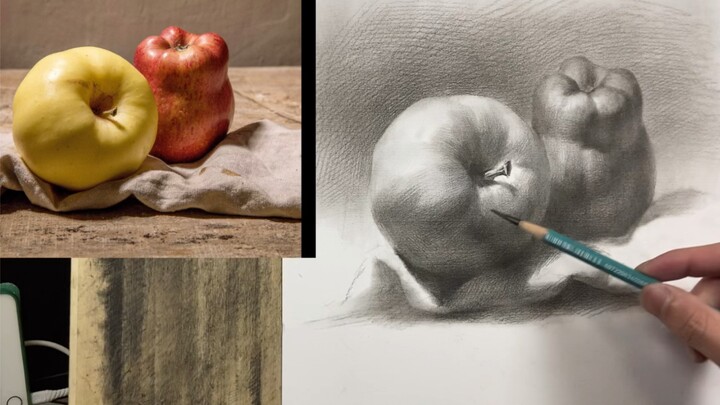 Sketch how an apple is shaped