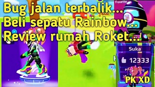 Beli sepatu Rainbow, Bug jalan terbalik dan Review rumah yang Likenya puluhan ribu di PK XD