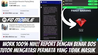 📌WORK 100%! TUTORIAL CARA MENGTASI / REPORT GEMS / PERMATA YANG LIDAK MASUK EA SPORT FC 24 MOBILE