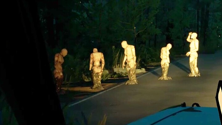 Driving at night and running into this thing nearly made my cerebellum shrink from fright...