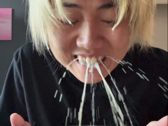 Drinking BBOX while sipping douzhi.