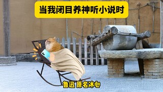 Ketika aku memejamkan mata dan bersantai sambil mendengarkan novel