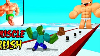 Monster School MUSCLE RUSH RUN CHALLENGE 2 - Minecraft แอนิเมชั่น