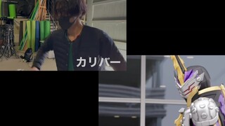Comparison between the Saber Suit actor's action practice and the feature film