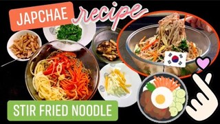 Japchae - Korean Stir Fried Noodles | How to Cook Japchae Authentic Korean Recipe