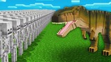 1000 SKELETONS กับ T-REX DINOSAUR (Minecraft Mob Battle)