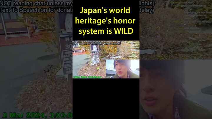 Japan's world heritage's honor system is WILD